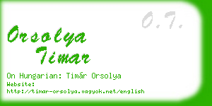 orsolya timar business card